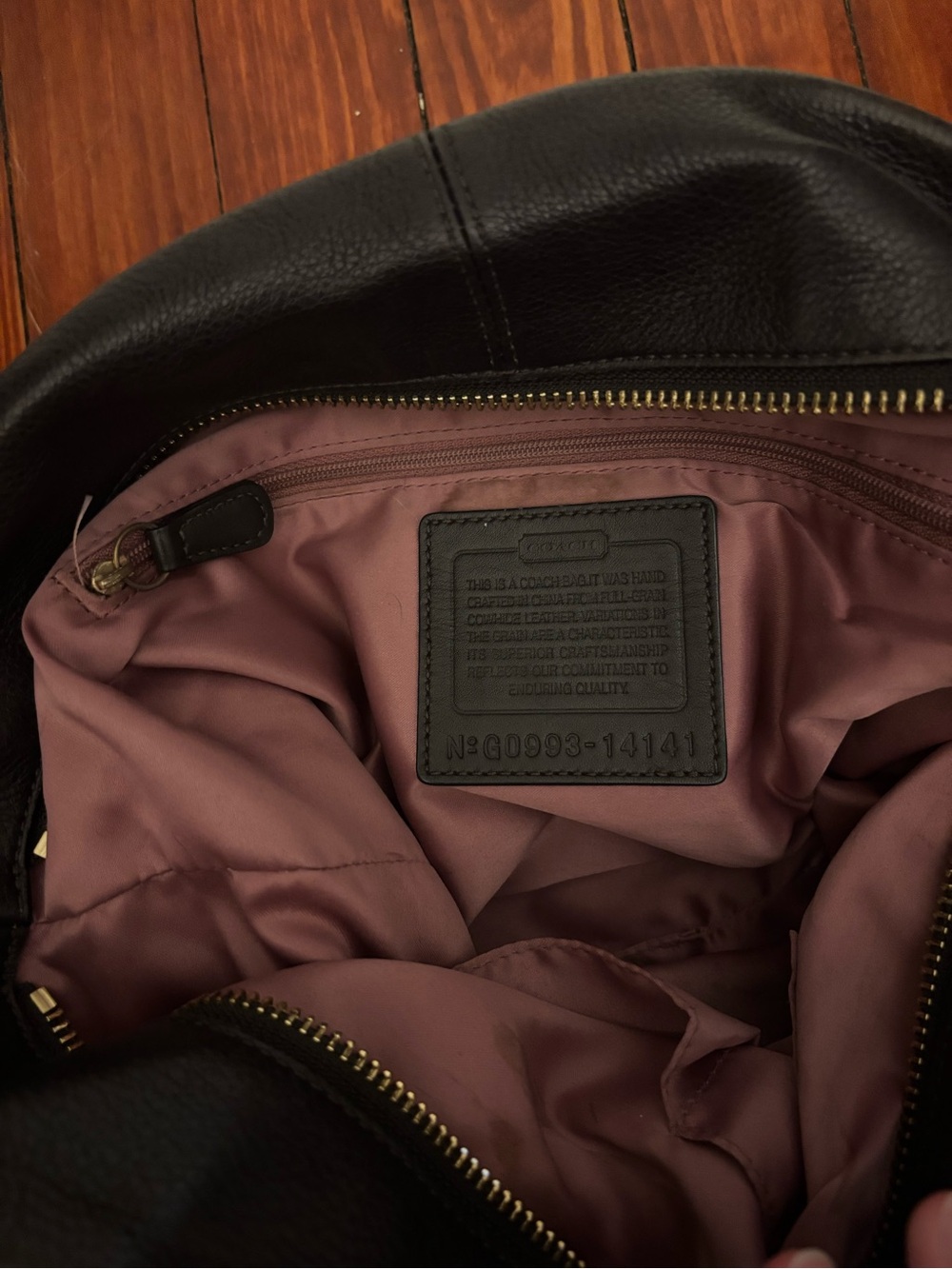 Coach Ashley Soho Hobo Soft Leather Shoulder Bag - Dark Brown - Picture 8 of 9